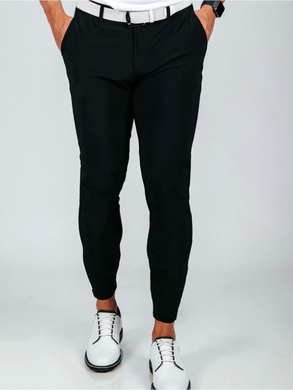 Primo Golf Jogger Pants Black Ankle Zip Mens Sz. 32R